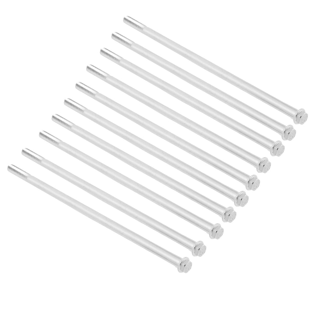 10Pcs Long Flange Bolt M8x235 Hex Head Flange Screw Gasoline Generator Replacement Parts