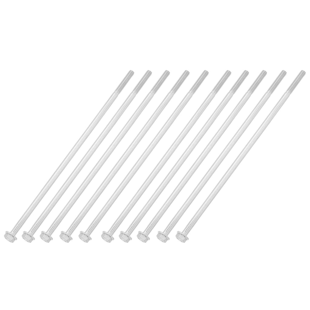 10Pcs Long Flange Bolt M8x235 Hex Head Flange Screw Gasoline Generator Replacement Parts