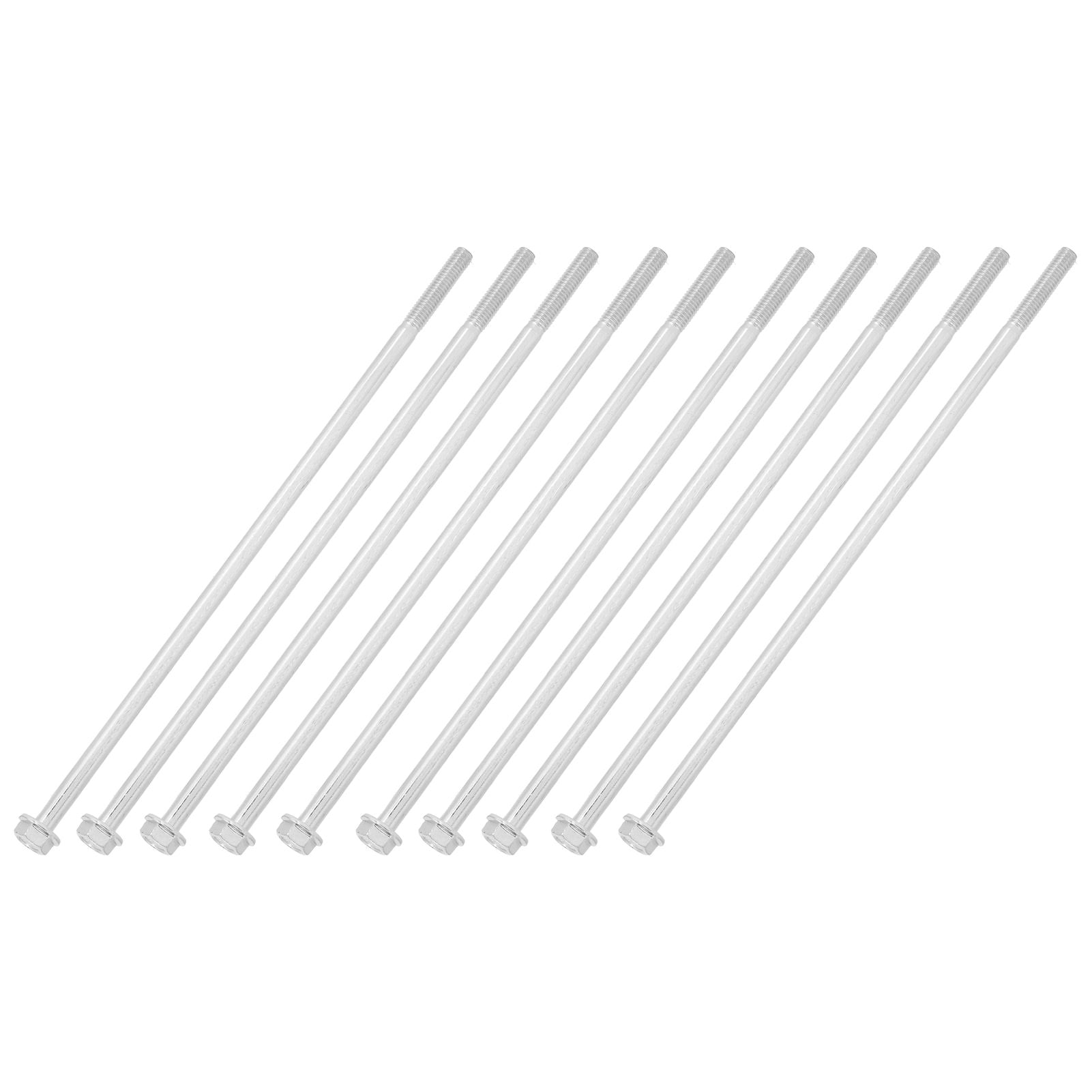 10Pcs Long Flange Bolt M8x235 Hex Head Flange Screw Gasoline Generator Replacement Parts