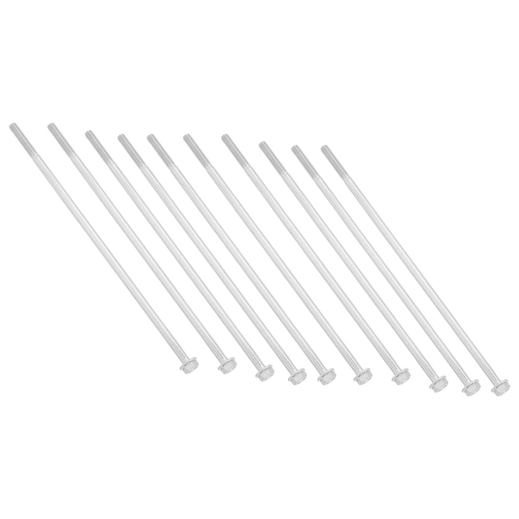 10Pcs Long Flange Bolt M8x235 Hex Head Flange Screw Gasoline Generator Replacement Parts