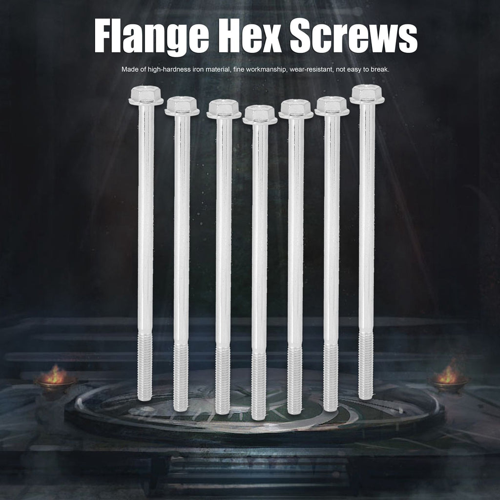 10Pcs Long Flange Bolt M8x235 Hex Head Flange Screw Gasoline Generator Replacement Parts