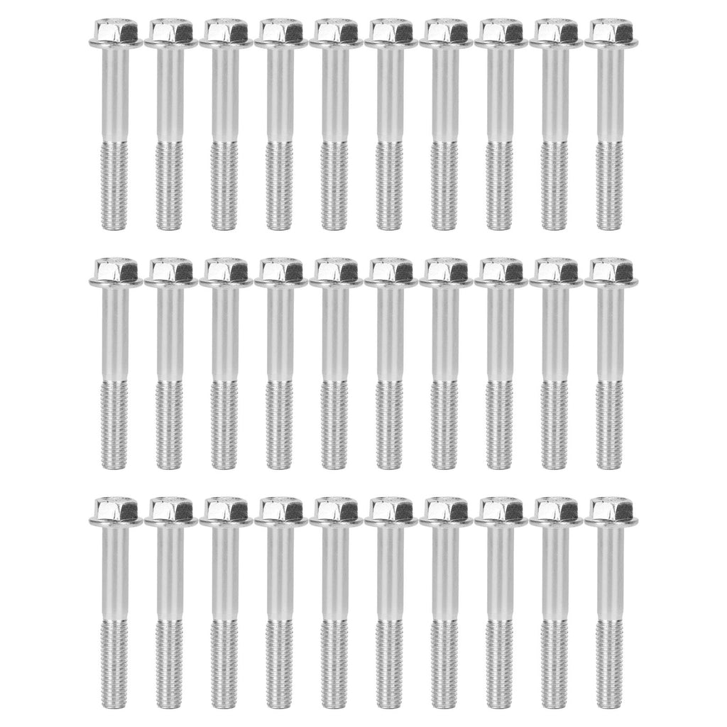 30Pcs M8x55 Screws Cylinder Bolt Accessory for 168F/170F 2kw‑3kw Gasoline Generator