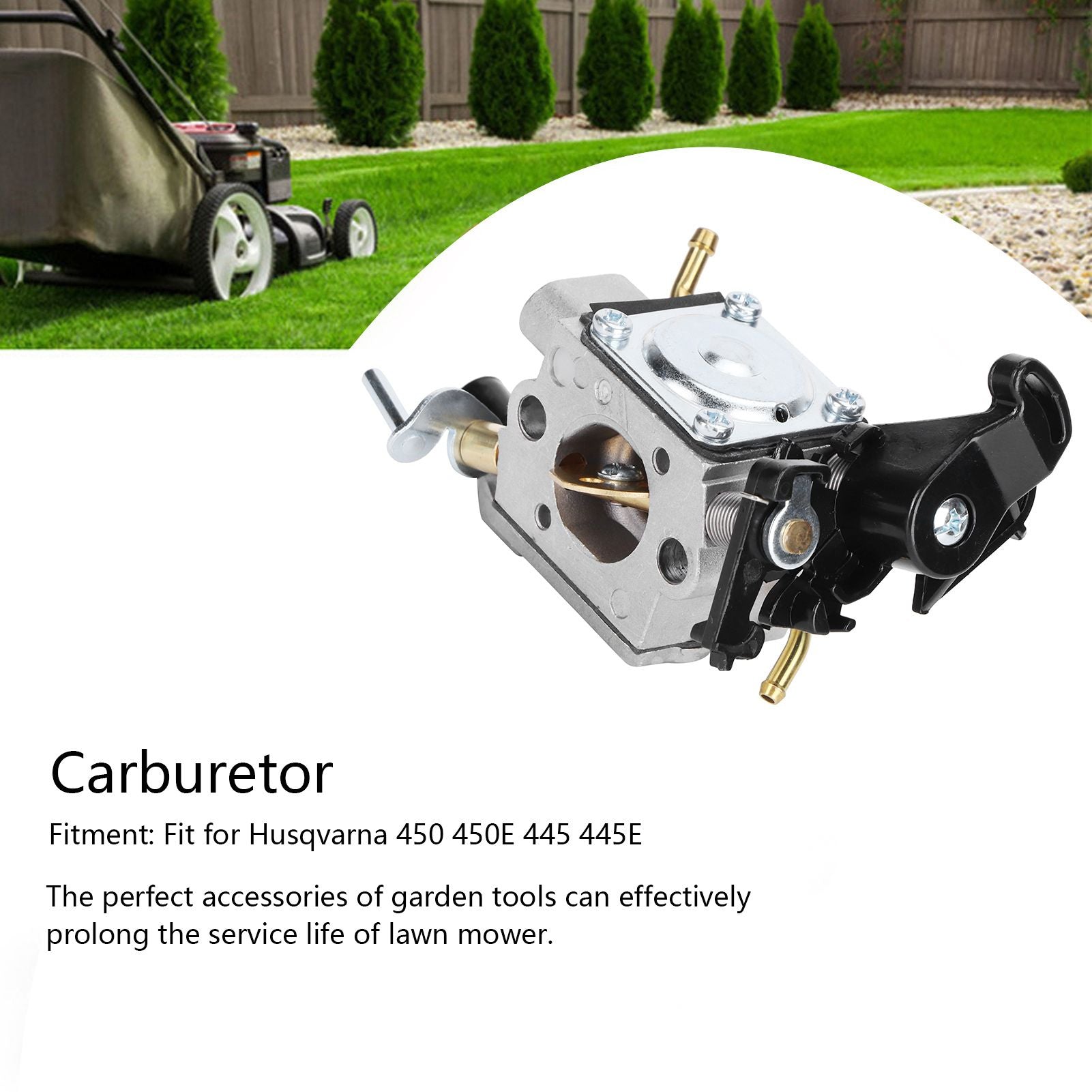 Aluminium Alloy Carburetor Carb Fit for Husqvarna 450 450E 445 445E Chainsaw Gas Engines