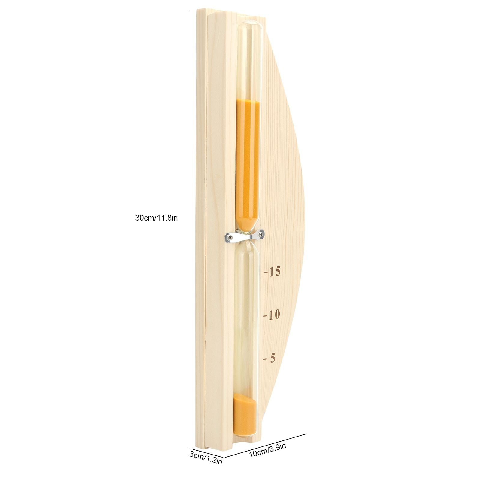 Sauna Hourglass 15Minutes Sauna Room Sand Clock Glass Timer WallMounted Wooden Hourglass