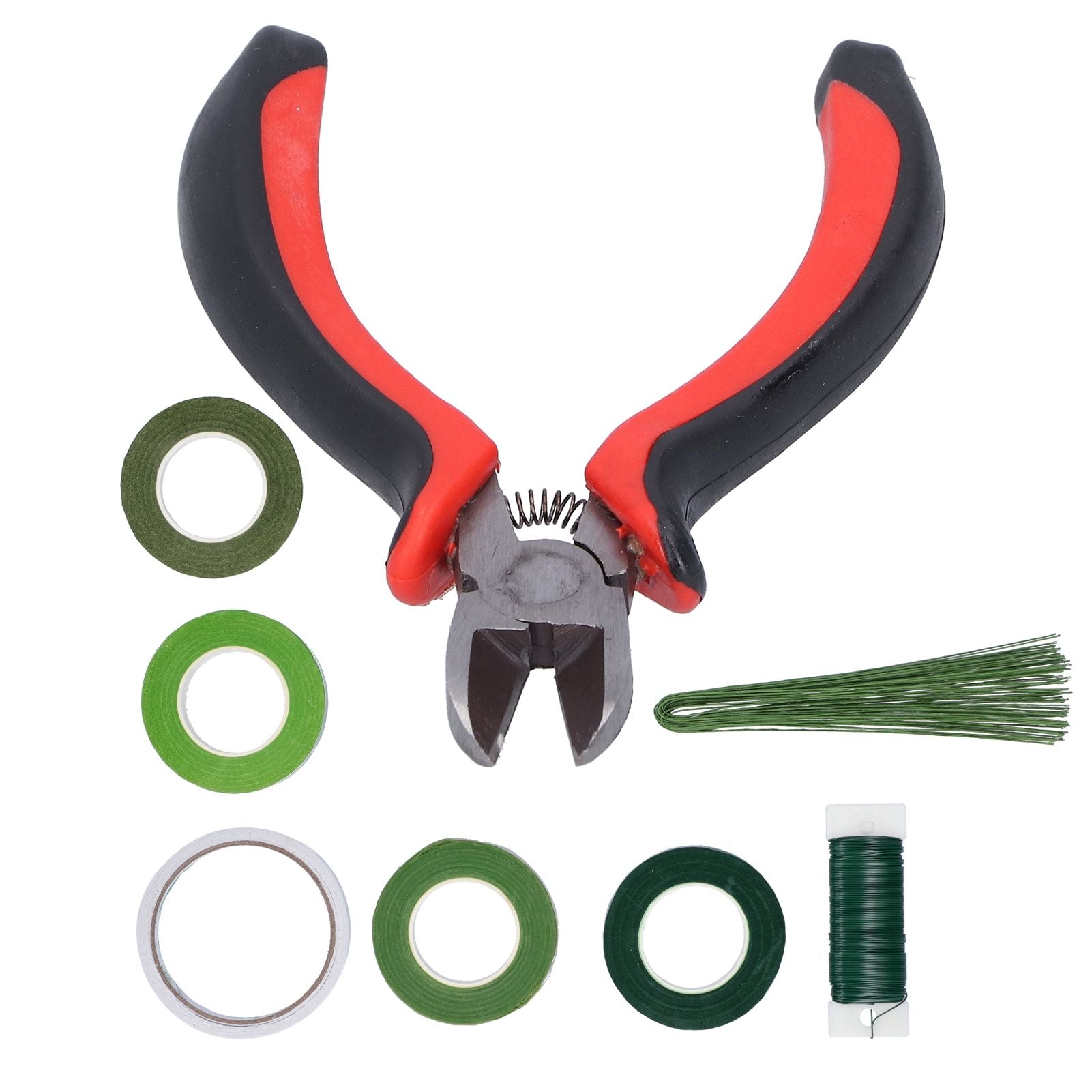 8Pcs set Flower Arrangement Kit Floral DoubleSided Tape Wire Cutter for Bouquet Stem Wrapping