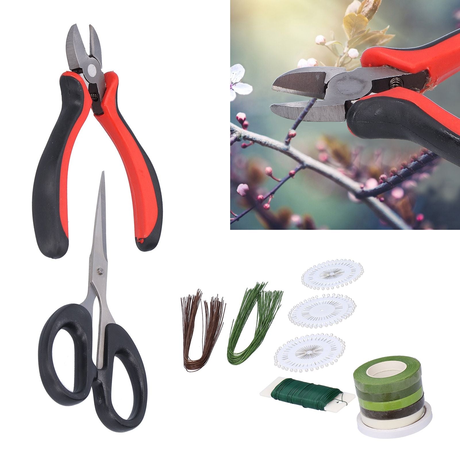 14Pcs set DIY Floral Tool Set Band DoubleSided Adhesive Tape Paint Line Flower Arrangement Tool