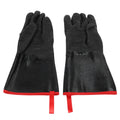 BBQ Gloves High Temperature Resistance 500℃ Waterproof Acid and Alkali Resistant Garden GlovesBlack 14in