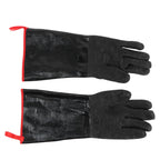 BBQ Gloves High Temperature Resistance 500℃ Waterproof Acid and Alkali Resistant Garden GlovesBlack 17in