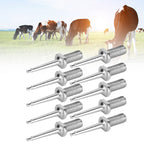10pcs Ear Tag Pin Stainless Steel Livestock Ear Tag Plier Accessory for Cattle Pig Sheep