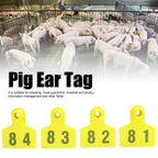 No.001‑100 Farm Pig Ear Tag Livestock Ear Tag Labels Set Poultry Breeding Supplies
