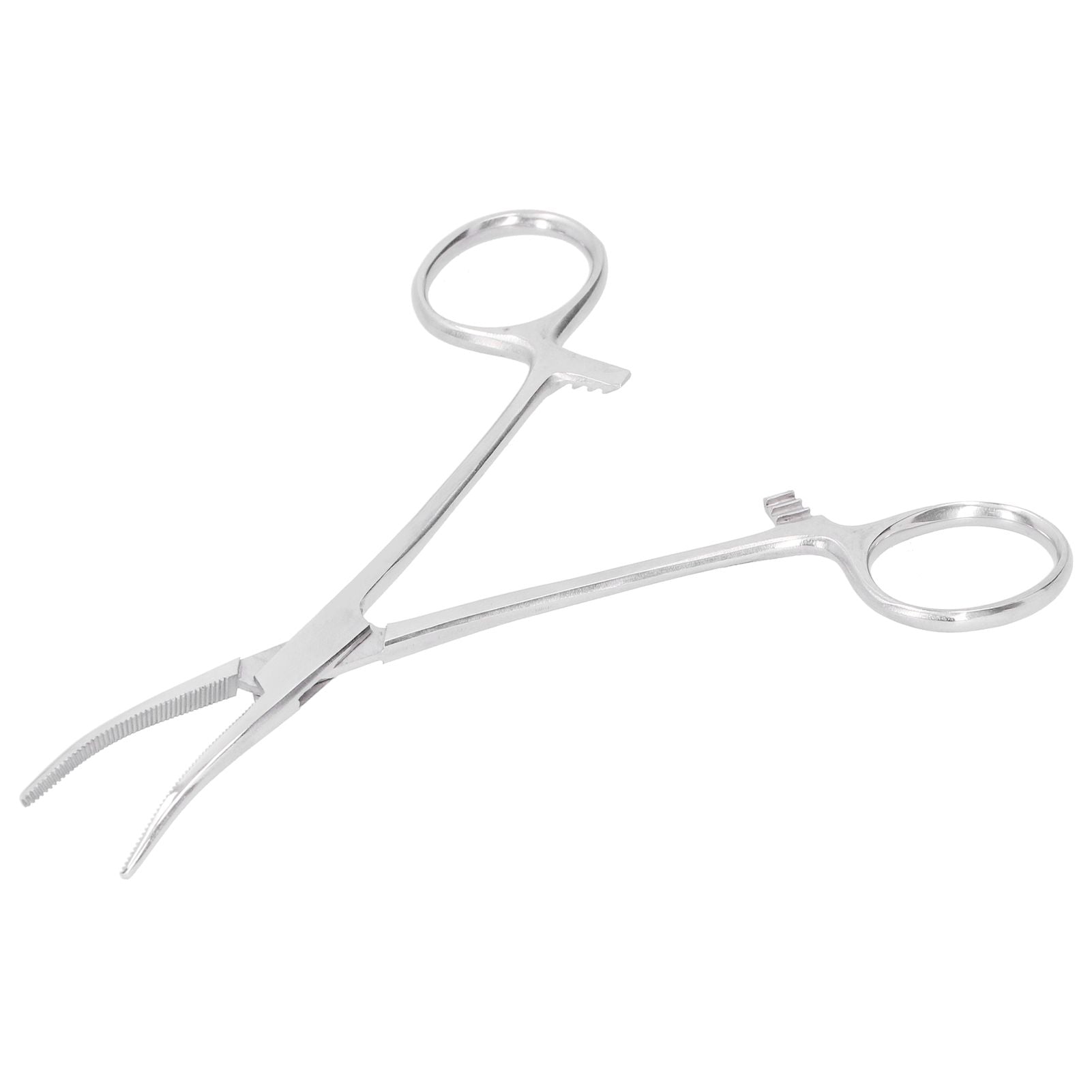 Hemostatic Forceps 14cm Stainless Steel Curved Tip Pliers Pet Hair Tweezers Livestock Supply