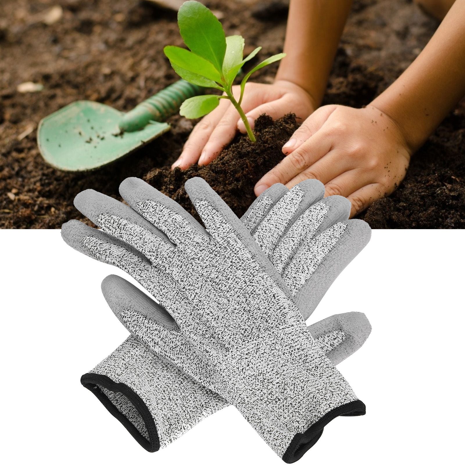 2pairs Waterproof Gardening Gloves Cut Resistant Reusable Working Protective Gloves