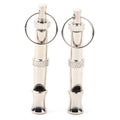 2pcs Stainless Steel Ultrasonic Whistle Portable Trainer Training Tool for Dog Pigeons Birds
