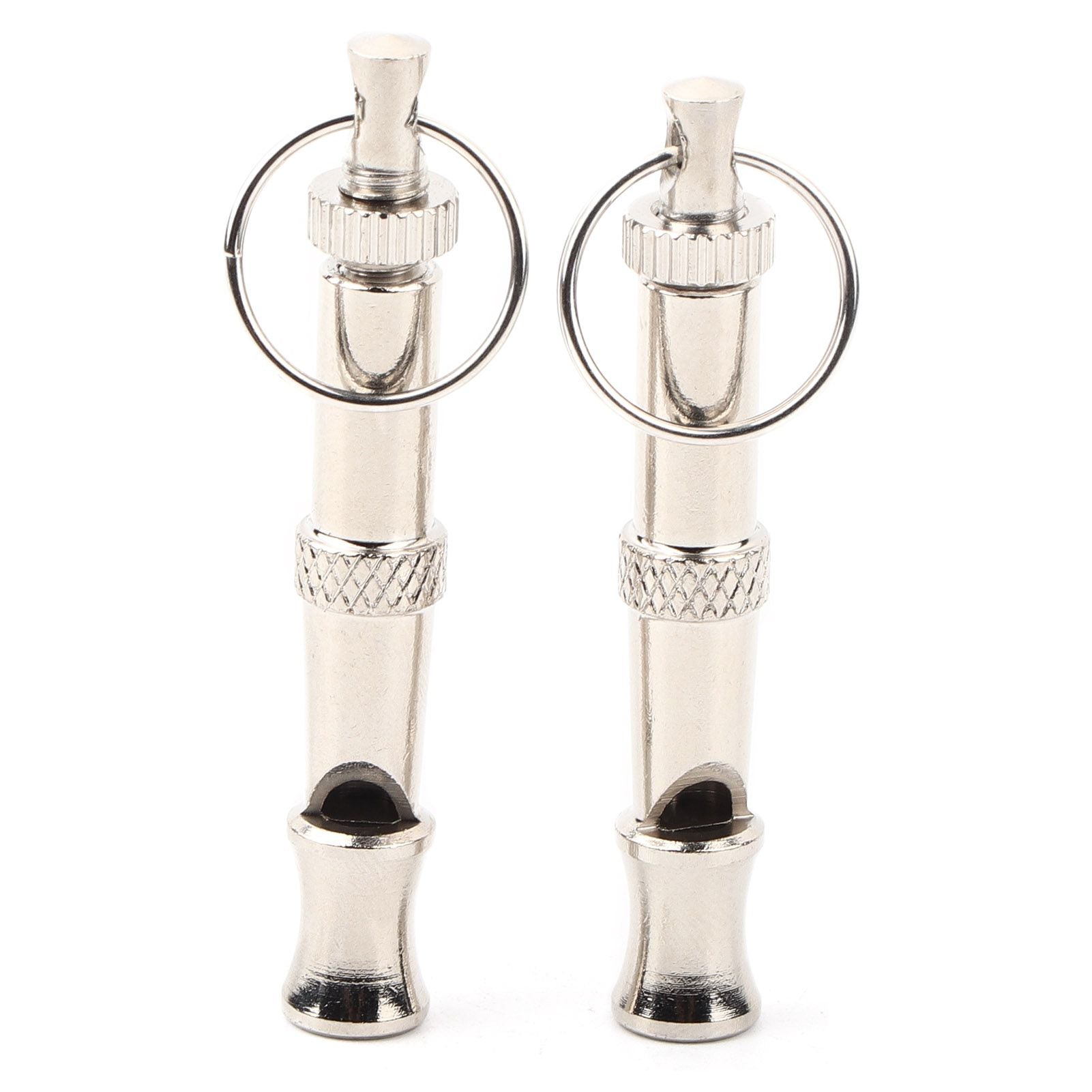 2pcs Stainless Steel Ultrasonic Whistle Portable Trainer Training Tool for Dog Pigeons Birds
