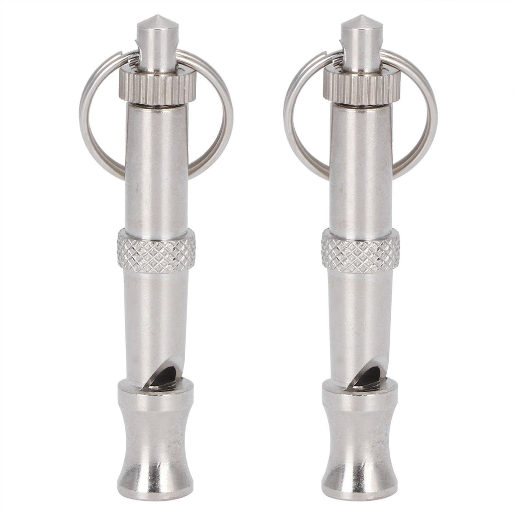 2pcs Stainless Steel Ultrasonic Whistle Portable Trainer Training Tool for Dog Pigeons Birds