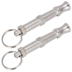 2pcs Stainless Steel Ultrasonic Whistle Portable Trainer Training Tool for Dog Pigeons Birds