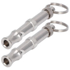 2pcs Stainless Steel Ultrasonic Whistle Portable Trainer Training Tool for Dog Pigeons Birds