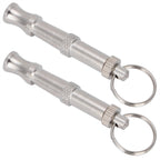 2pcs Stainless Steel Ultrasonic Whistle Portable Trainer Training Tool for Dog Pigeons Birds