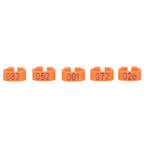 100pcs Birds Foot Rings Number Identification Pigeon Leg Bands Poultry Clip RingOrange