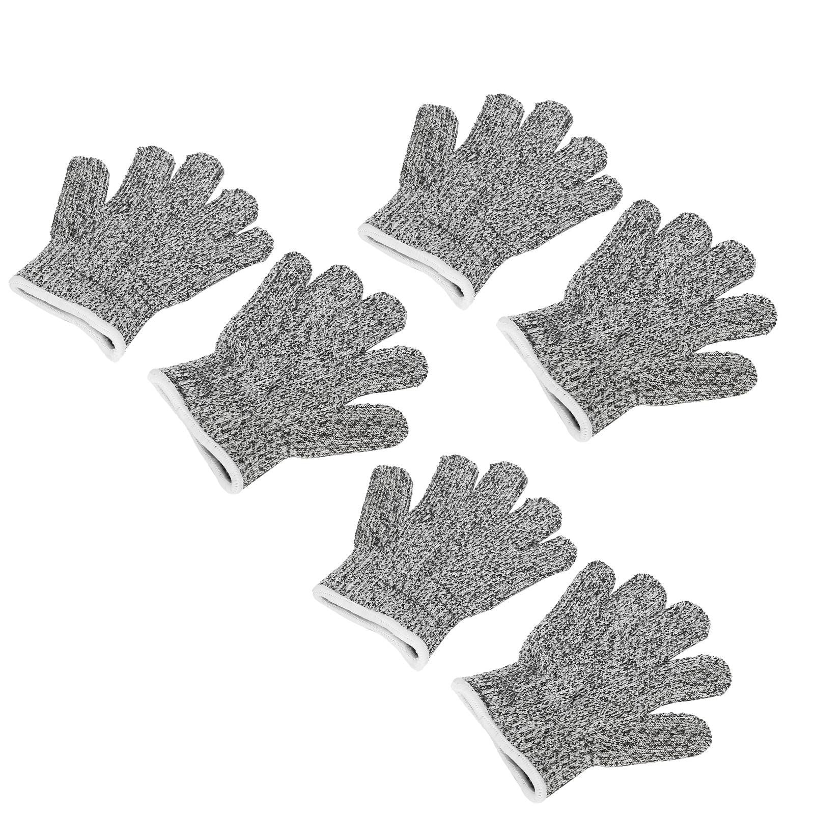 3 Pairs Kids Cutting Resistant Gloves Children Work Safety Protection Gloves for Gardening
