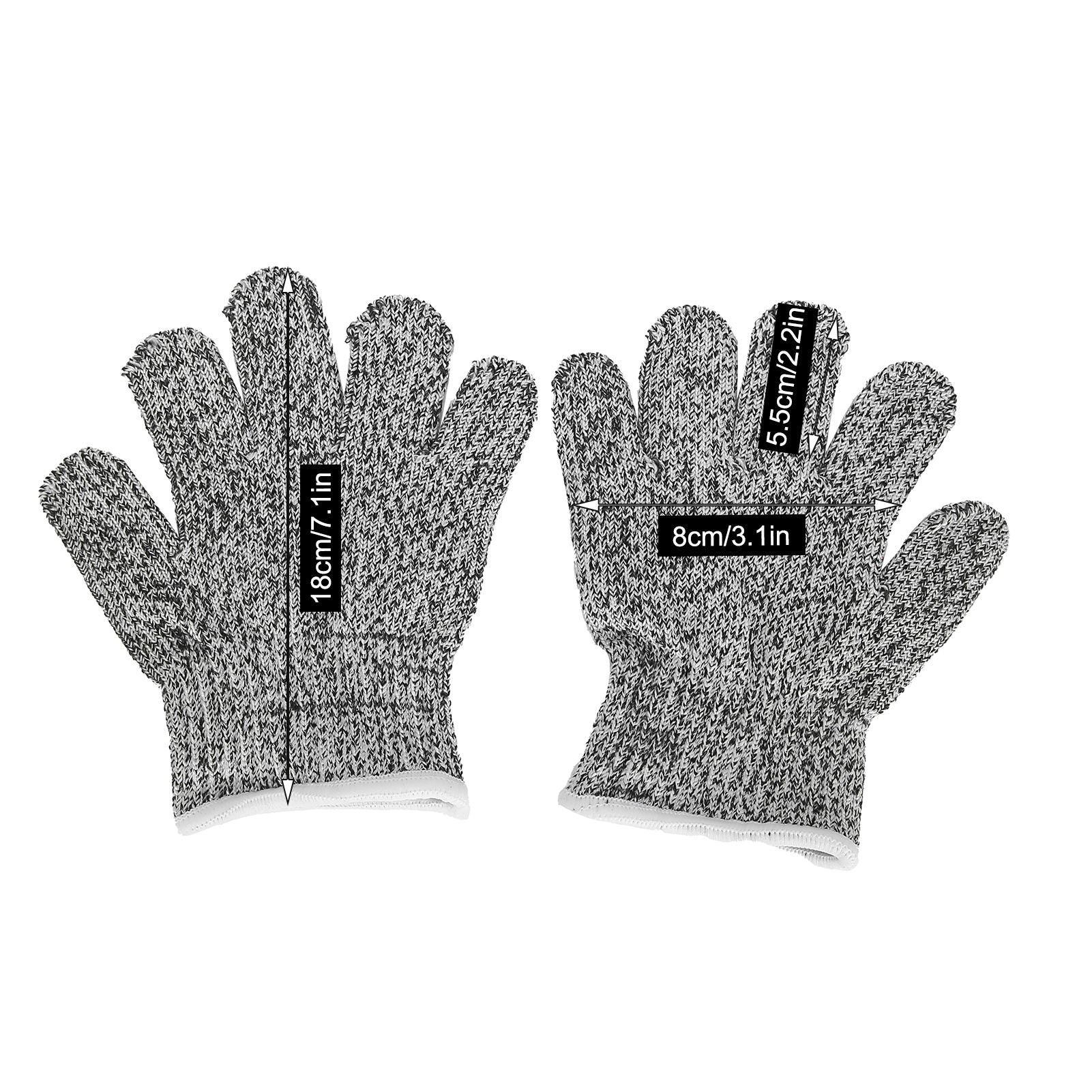 3 Pairs Kids Cutting Resistant Gloves Children Work Safety Protection Gloves for Gardening