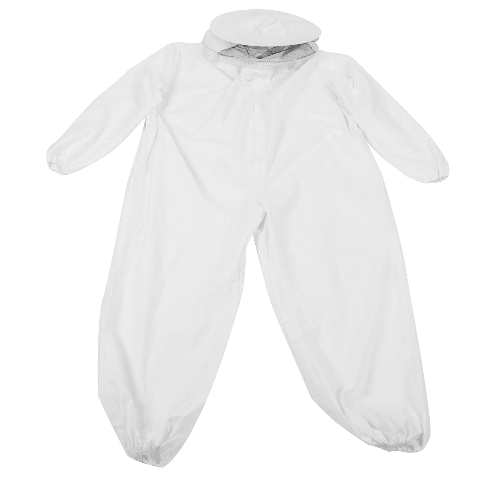 OnePiece Beekeeping Suit Protective Clothes with Dual Zippers Beekeeping Supplies White