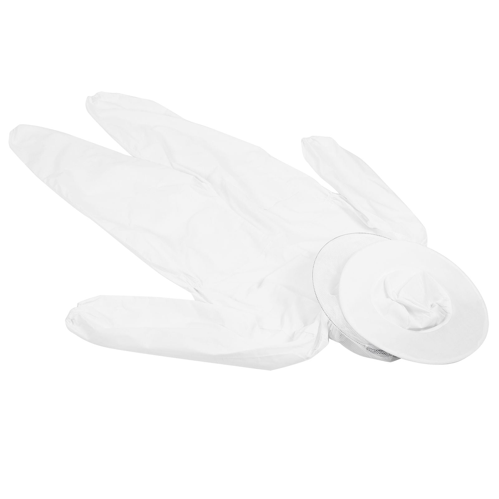 OnePiece Beekeeping Suit Protective Clothes with Dual Zippers Beekeeping Supplies White