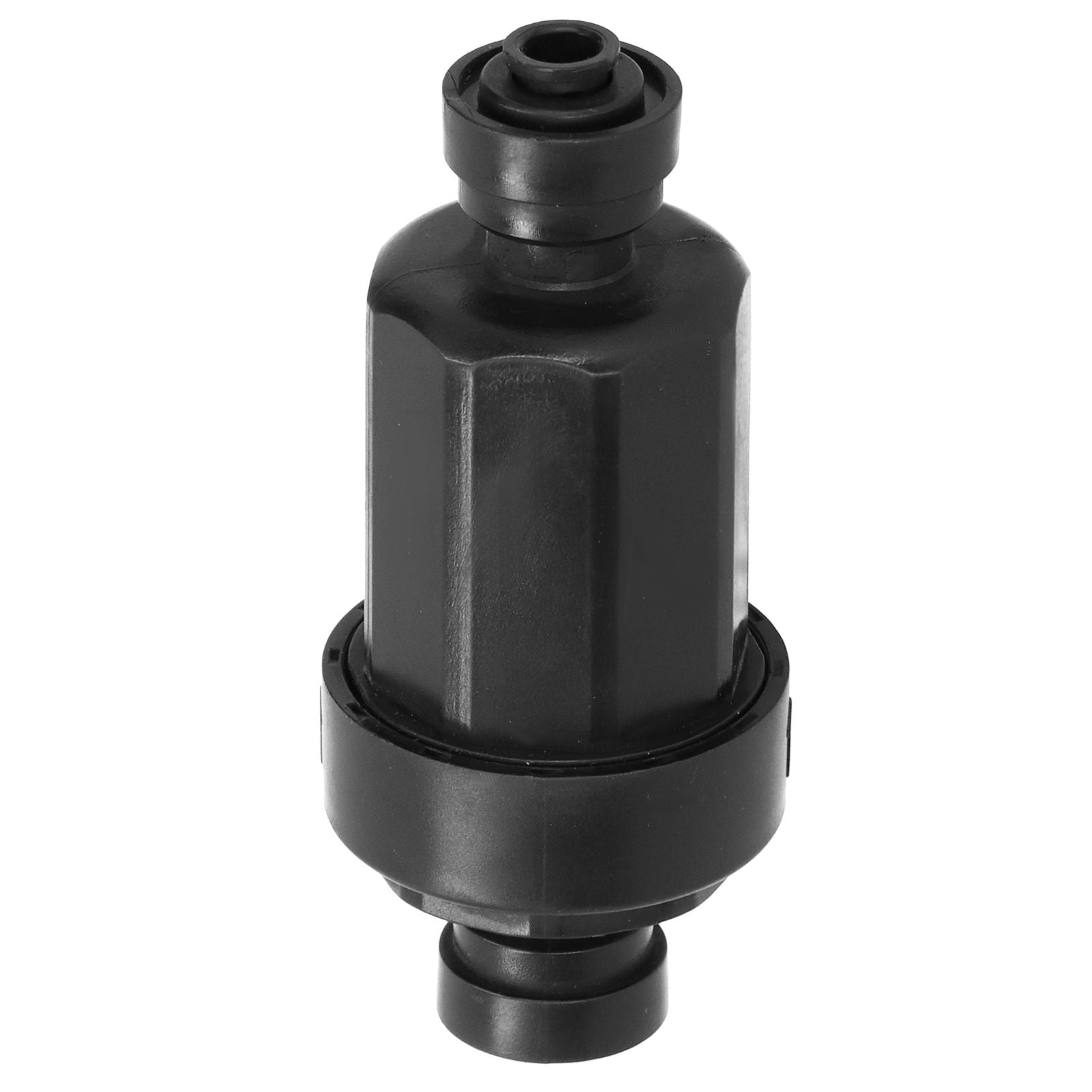 1/4in Irrigation Filter with Stainless Steel Strainer Quick Connect Filtration System Black