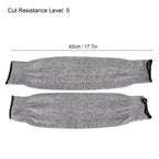 1 Pair 45cm Cut Proof Sleeves Cut Resistance Level 5 Arm Protector Sleeve for Gardening