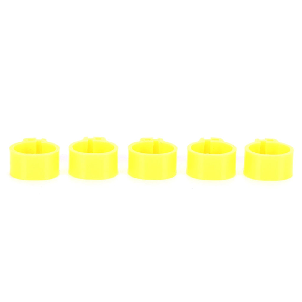 200Pcs 10mm Pigeons No Word Leg Ring Poultry Foot Clip Identification Ring Birds SuppliesYellow
