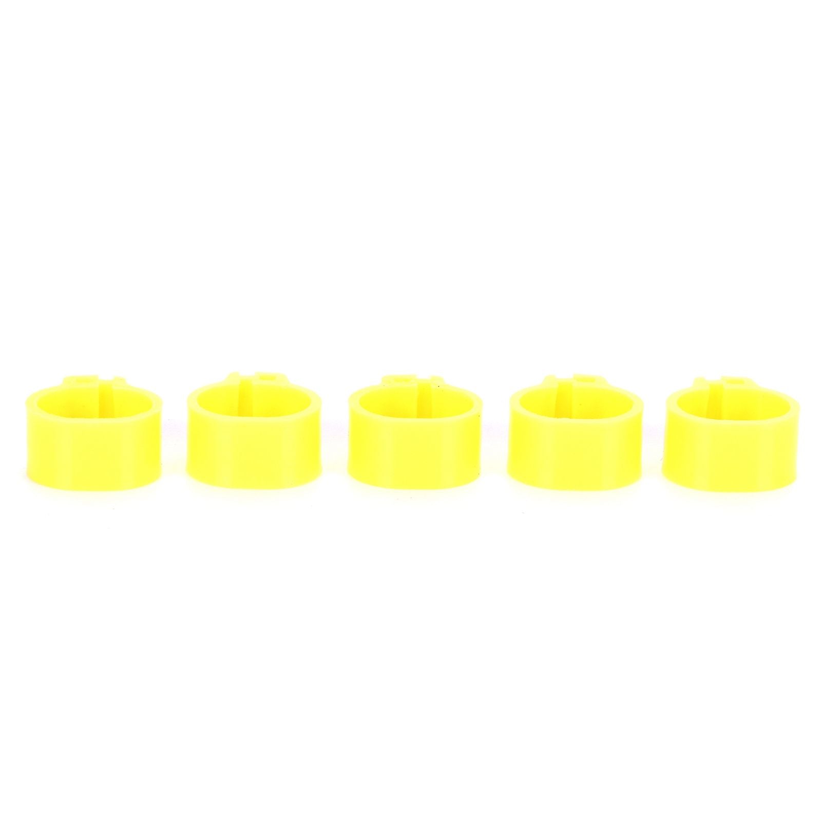 200Pcs 10mm Pigeons No Word Leg Ring Poultry Foot Clip Identification Ring Birds SuppliesYellow