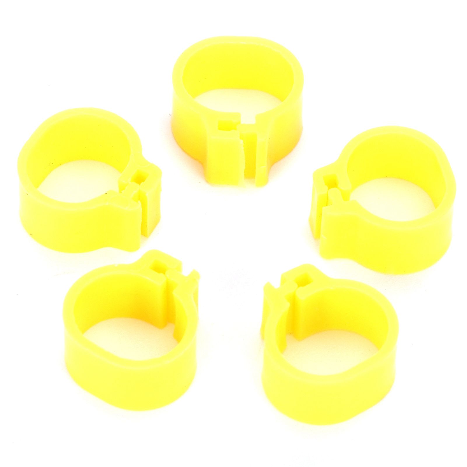200Pcs 10mm Pigeons No Word Leg Ring Poultry Foot Clip Identification Ring Birds SuppliesYellow