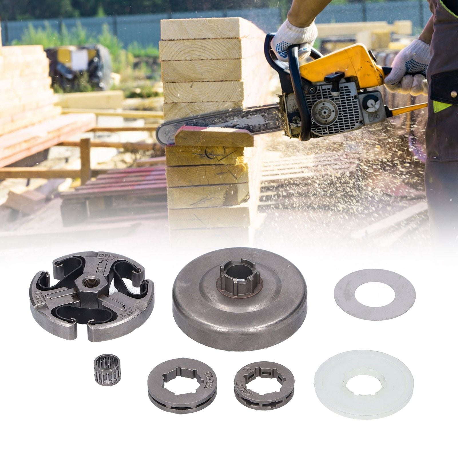 3/8 Clutch Drum Bearing Kit Fit for Husqvarna 61 66 162 266 268 272 XP Chain Saw
