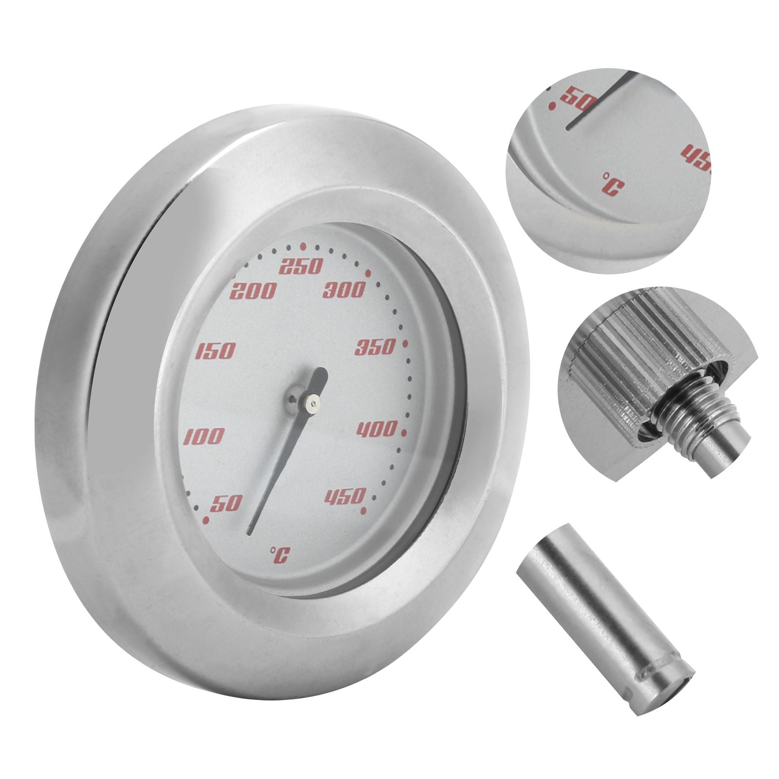 TS-BX57 Bimetallic Thermometer 50-450℃ Pointer Temperature Meter for Barbecue Grill Oven