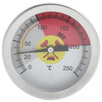 0‑250℃ Grill Thermometer Stainless Steel Oven Pointer Thermometer Temperature Gauge