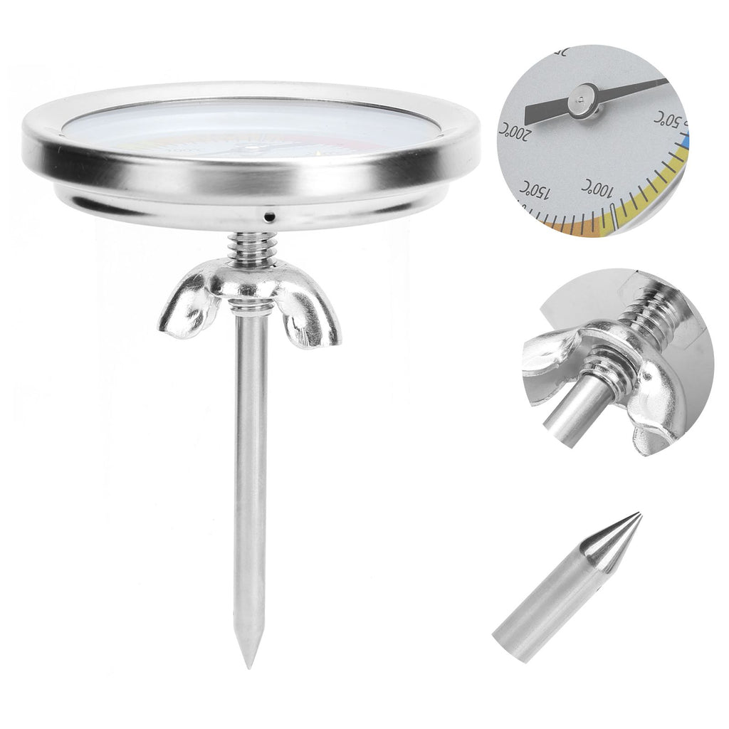 0-280℃ Stainless Steel Grill Thermometer Oven Pointer Temperature Meter Kitchen Supplies