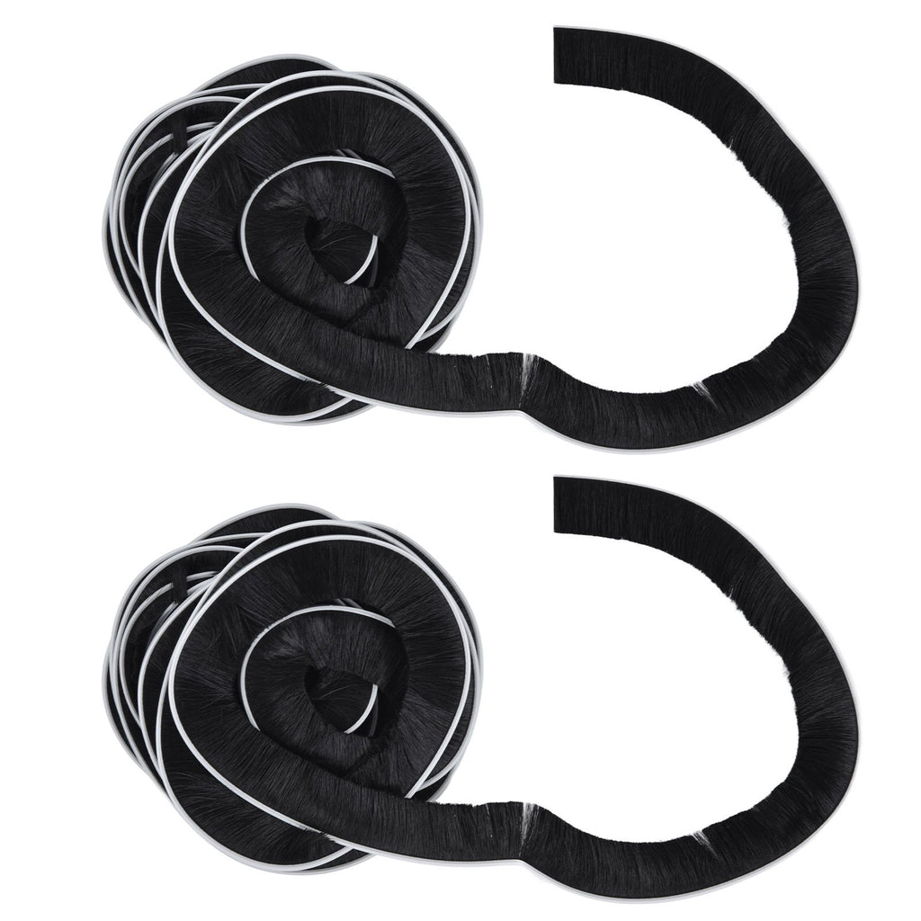 2PCS Brush Strip Ultraviolet Proof Water Proof Adjustable Length 4M Weather Stripping for Greenhouse Glass Door