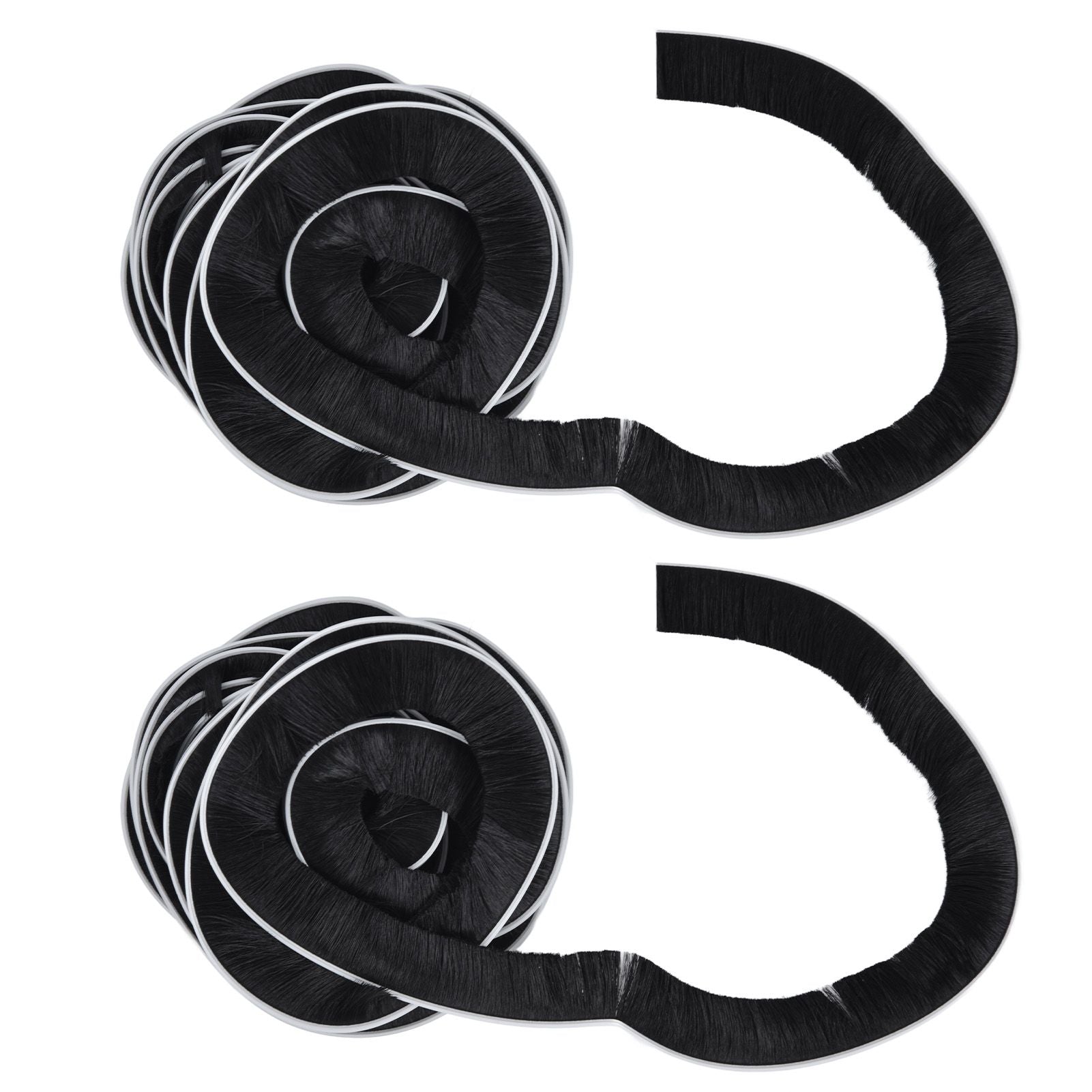 2PCS Brush Strip Ultraviolet Proof Water Proof Adjustable Length 4M Weather Stripping for Greenhouse Glass Door