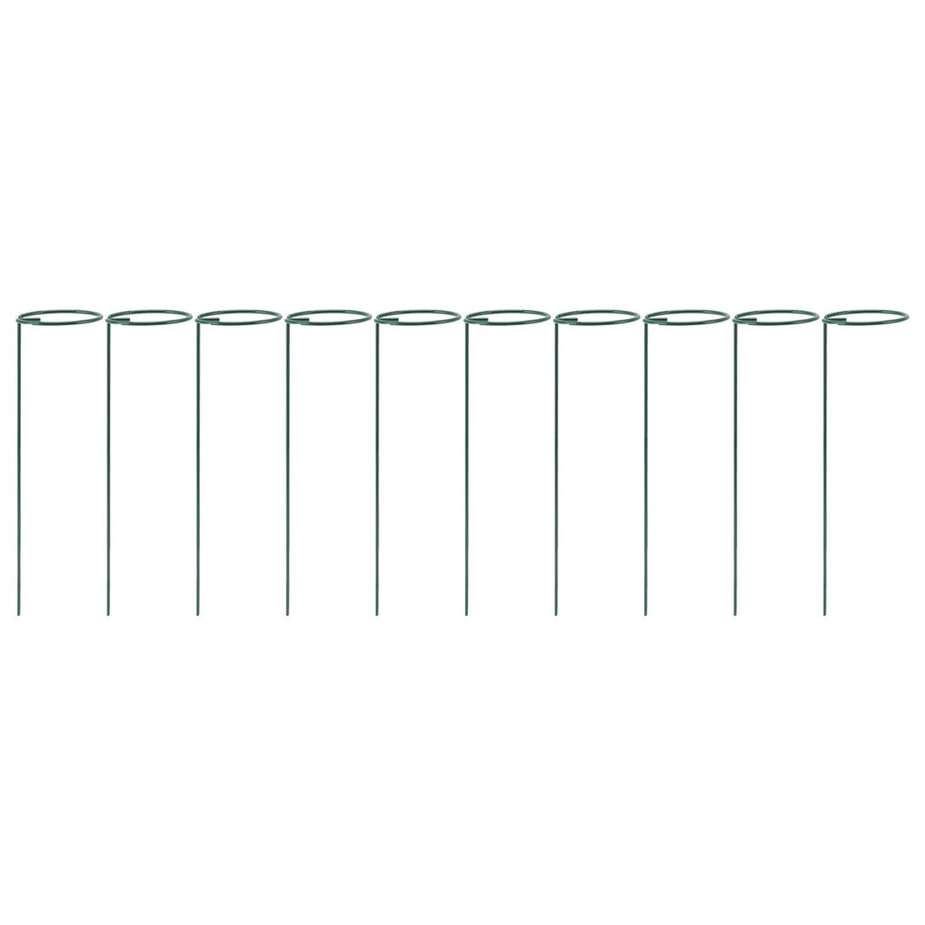 10Pcs Potted Plants Metal Trellis Provide Support 25CM Length Green Small Garden Trellis for Gardens Lawns Decks Patios