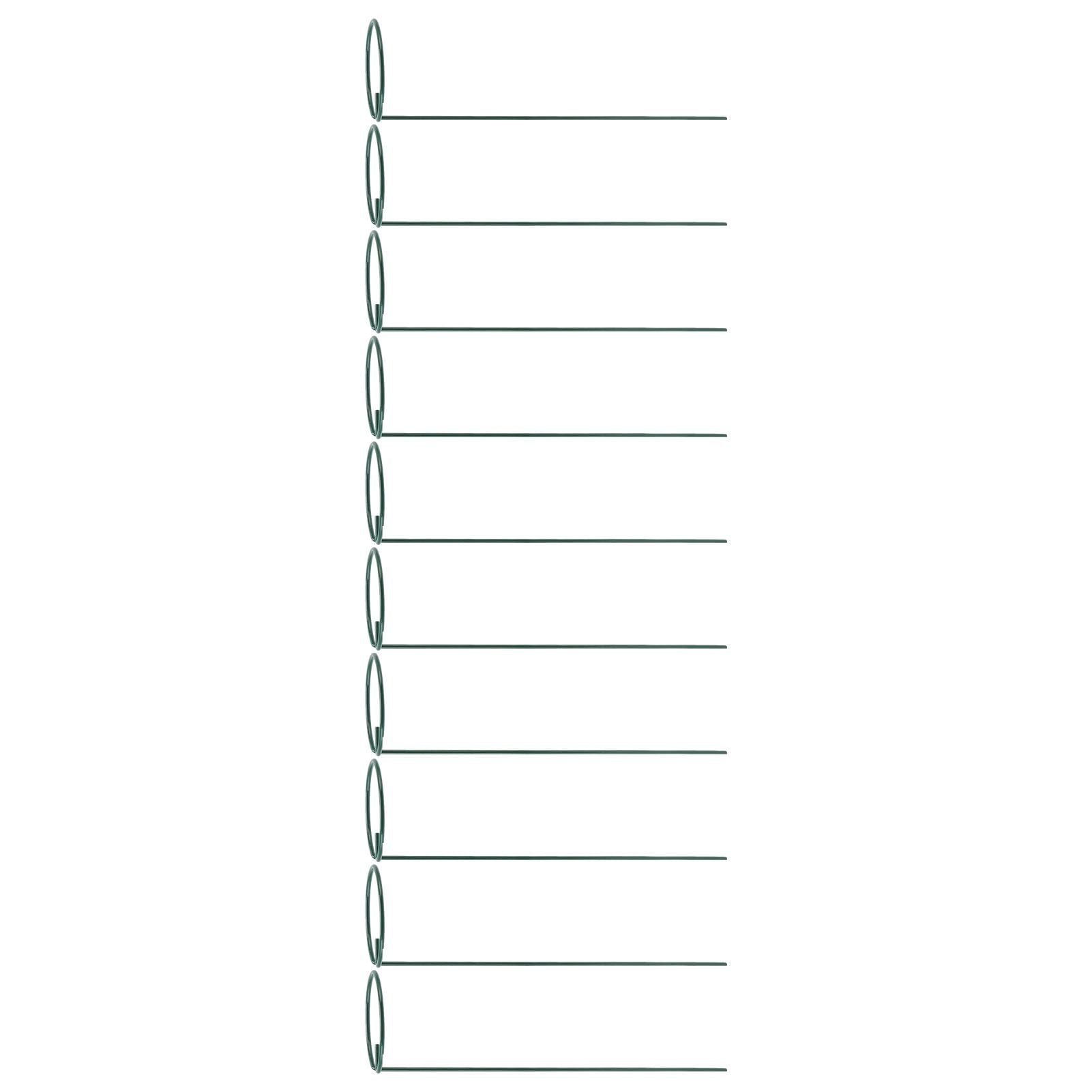 10Pcs Potted Plants Metal Trellis Provide Support 25CM Length Green Small Garden Trellis for Gardens Lawns Decks Patios