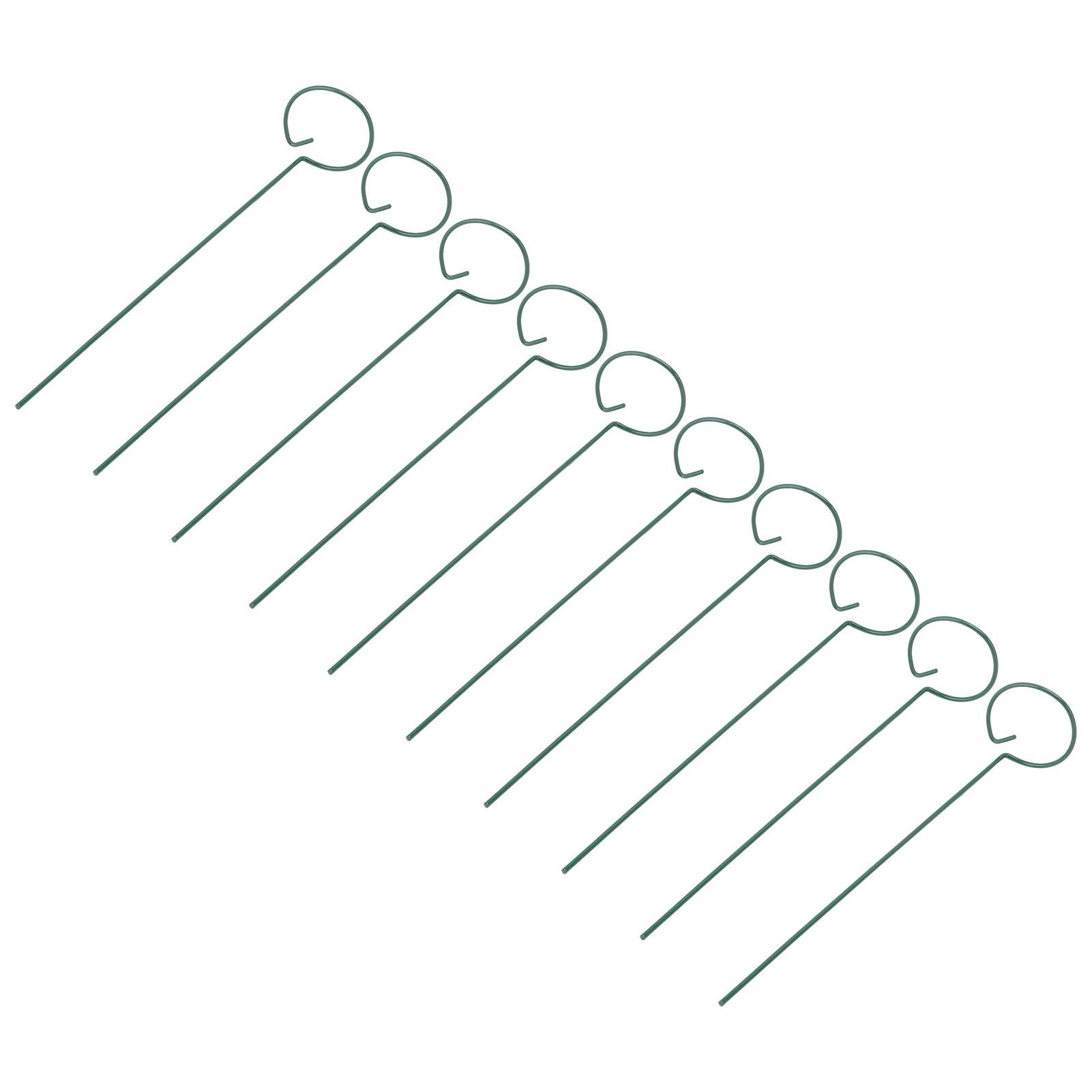 10Pcs Potted Plants Metal Trellis Provide Support 25CM Length Green Small Garden Trellis for Gardens Lawns Decks Patios
