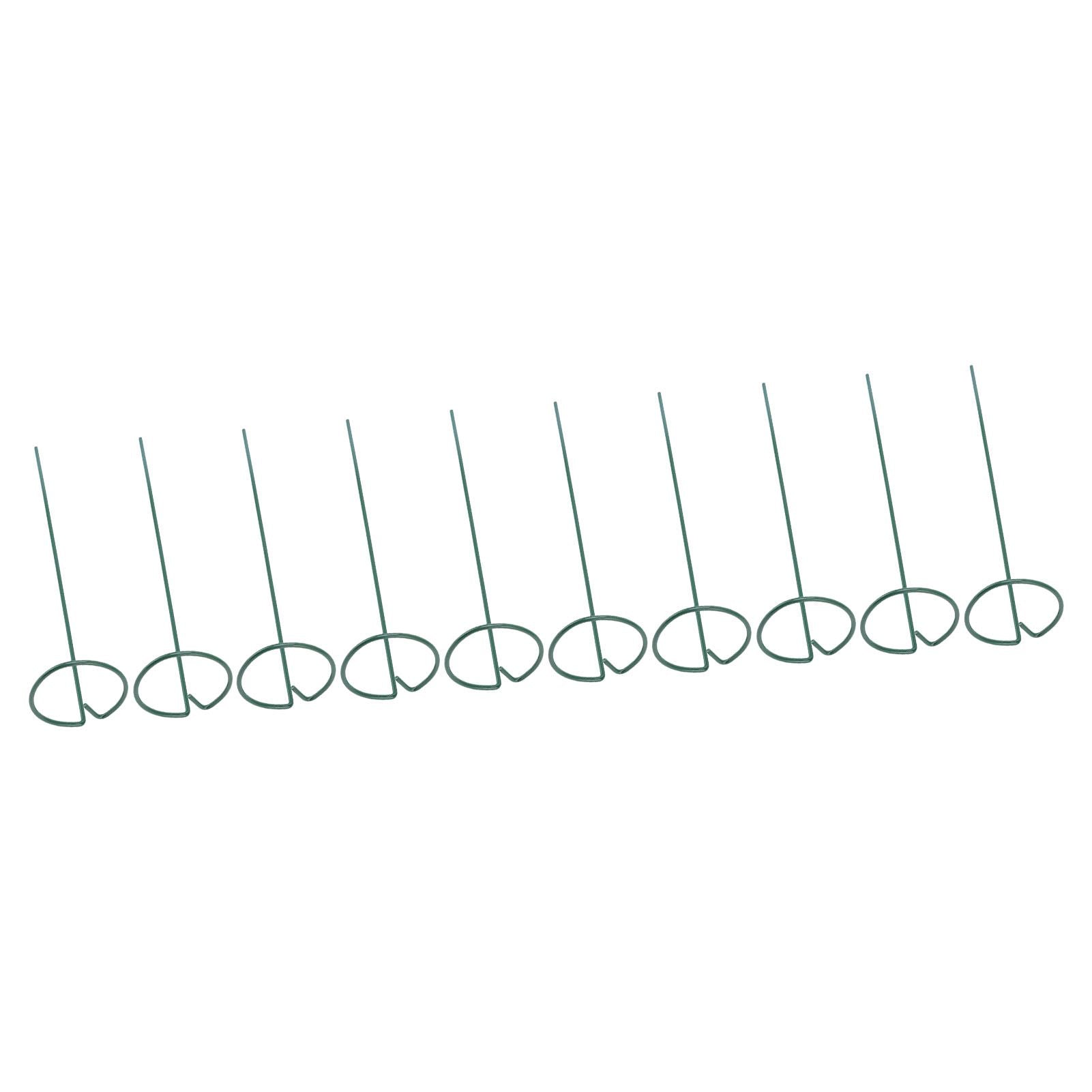 10Pcs Potted Plants Metal Trellis Provide Support 25CM Length Green Small Garden Trellis for Gardens Lawns Decks Patios