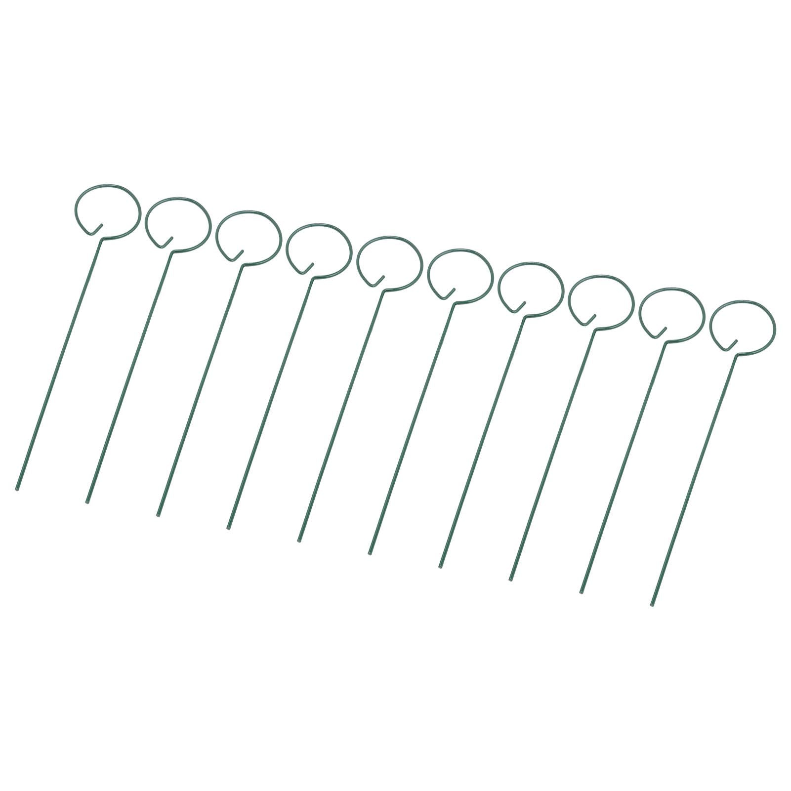 10Pcs Potted Plants Metal Trellis Provide Support 25CM Length Green Small Garden Trellis for Gardens Lawns Decks Patios