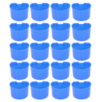 20Pcs Bird Food Bowl Plastic Parrot Water Feeding Cup Birdcage Feeder Trough Set Kit Blue 11x6cm / 4.33x2.36in