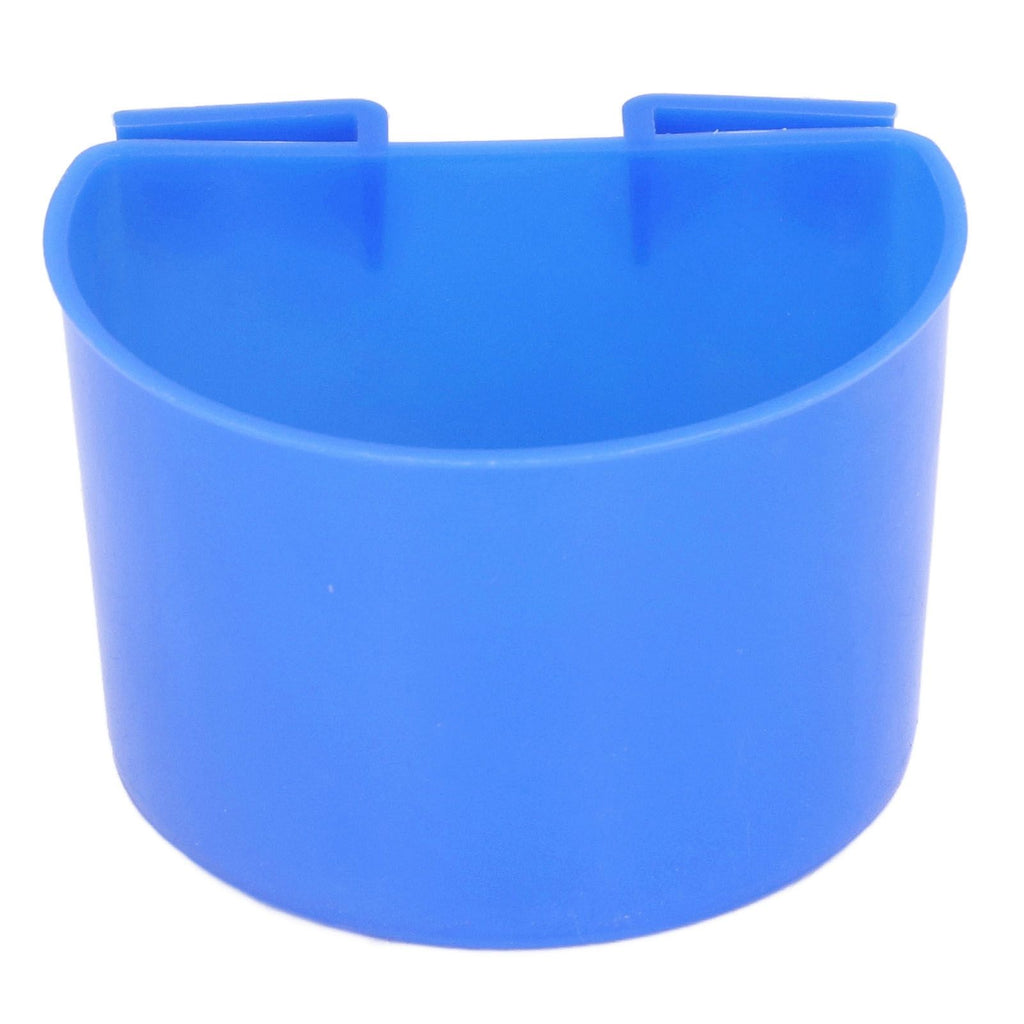 20Pcs Bird Food Bowl Plastic Parrot Water Feeding Cup Birdcage Feeder Trough Set Kit Blue 11x6cm / 4.33x2.36in