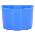 20Pcs Bird Food Bowl Plastic Parrot Water Feeding Cup Birdcage Feeder Trough Set Kit Blue 11x6cm / 4.33x2.36in