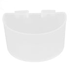 20Pcs Bird Food Bowl Plastic Parrot Water Feeding Cup Birdcage Feeder Trough Set Kit White 9s6cm / 3.54x2.36in
