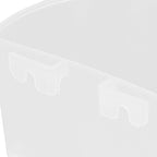 20Pcs Bird Food Bowl Plastic Parrot Water Feeding Cup Birdcage Feeder Trough Set Kit White 9s6cm / 3.54x2.36in