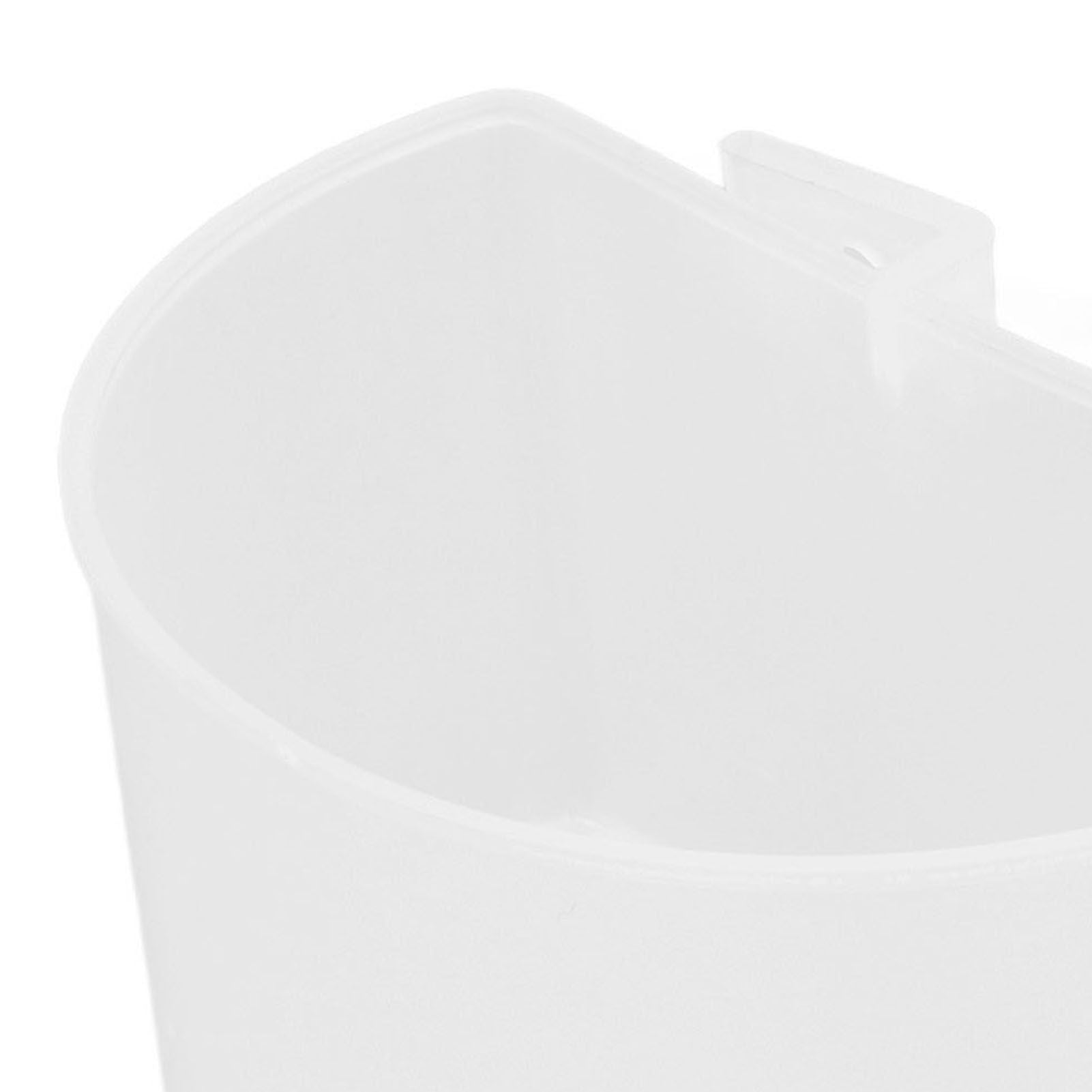 20Pcs Bird Food Bowl Plastic Parrot Water Feeding Cup Birdcage Feeder Trough Set Kit White 9s6cm / 3.54x2.36in
