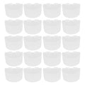 20Pcs Bird Food Bowl Plastic Parrot Water Feeding Cup Birdcage Feeder Trough Set Kit White 11x6cm / 4.33x2.36in